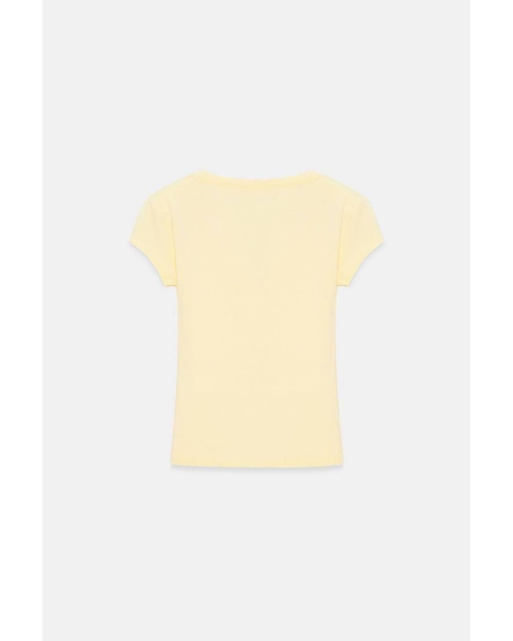 Dilvin Brown Slim Fit V-Neck Jersey Blouse