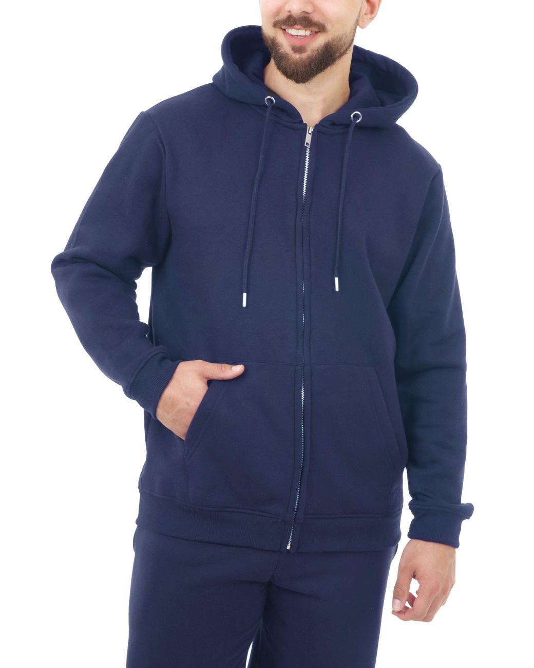 Smart Living Blue Zip-Up Hoodie for men
