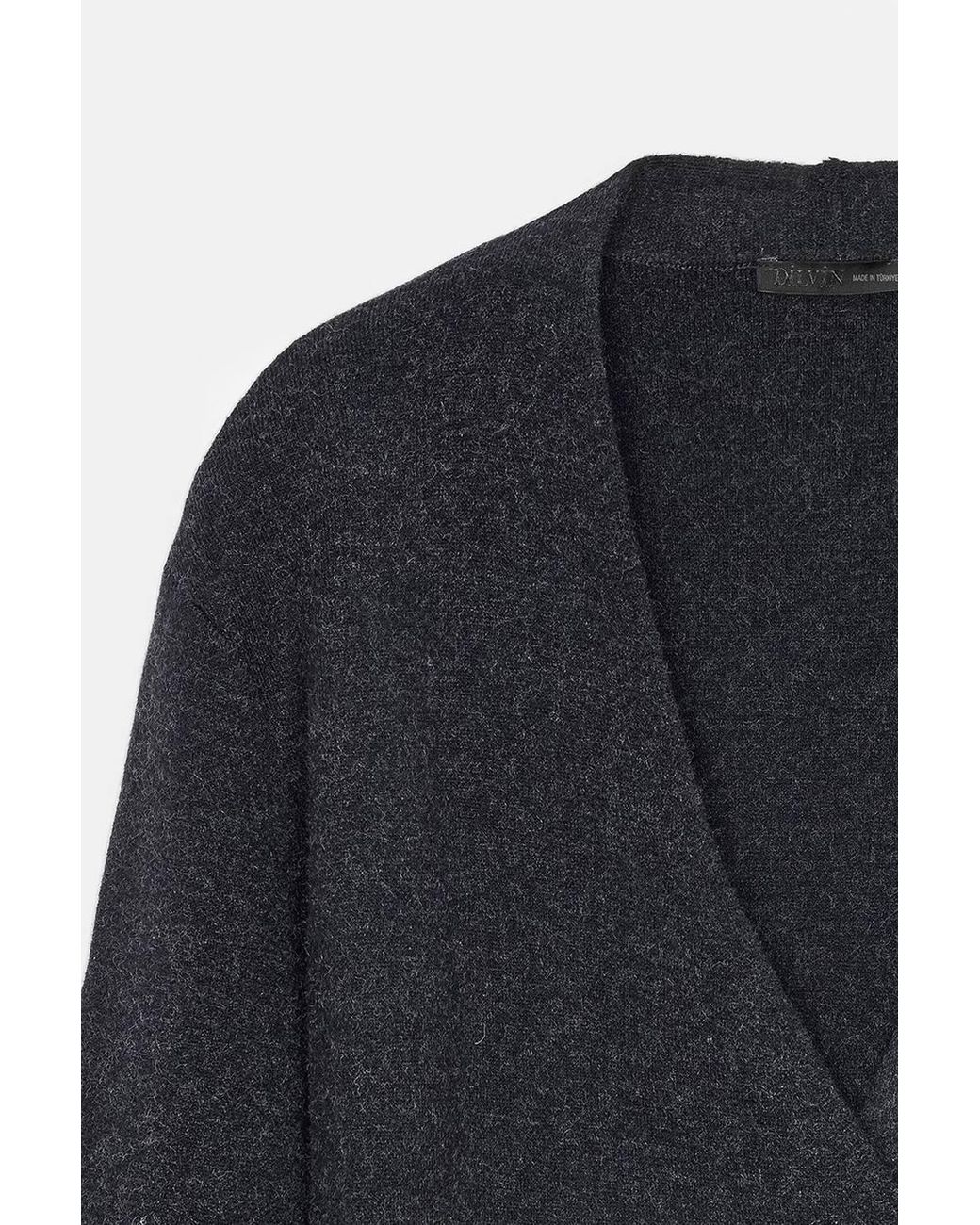 Dilvin Blue Acrylic Wool Blend Cardigan