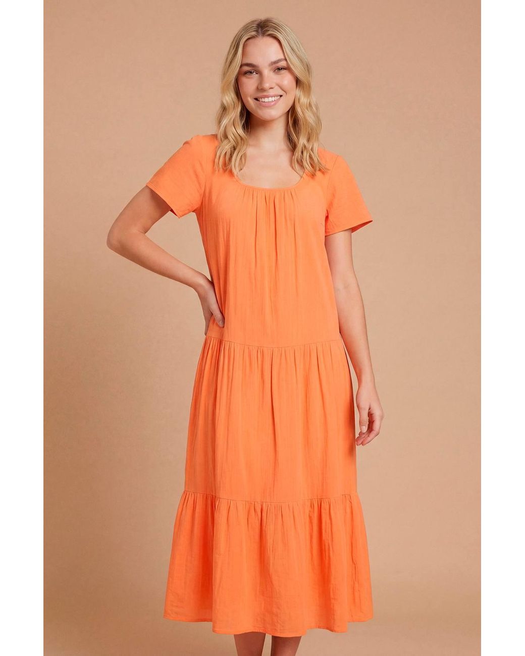 Dorothy Perkins Black Scoop Neck Tiered Maxi Dress