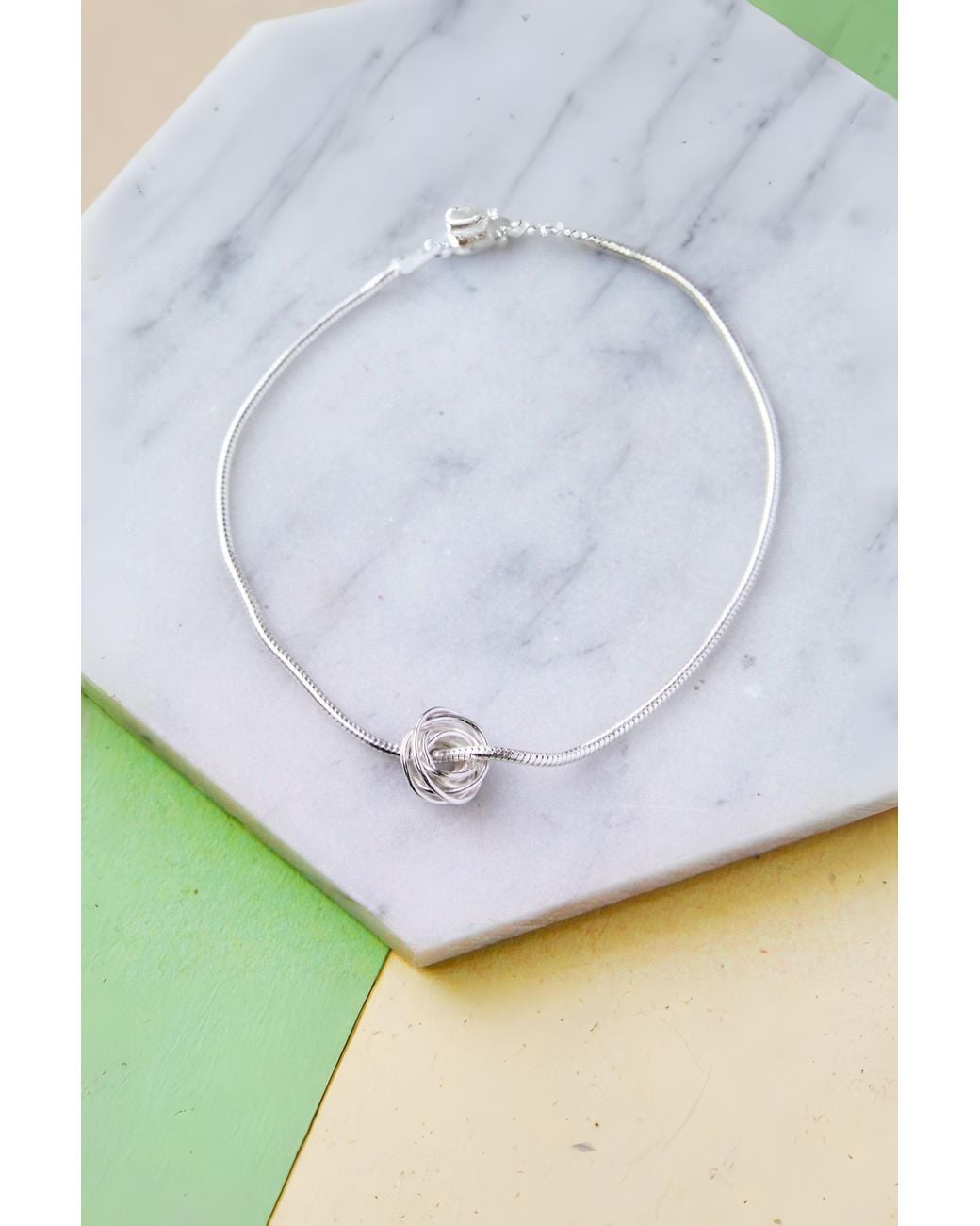 Otis Jaxon London Blue Nest Charm Designer Sterling Bracelet
