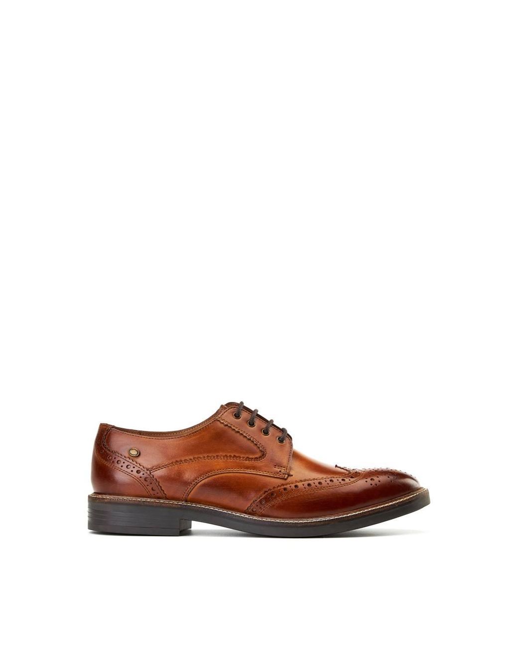 Base London Brown York Brogue Shoe for men