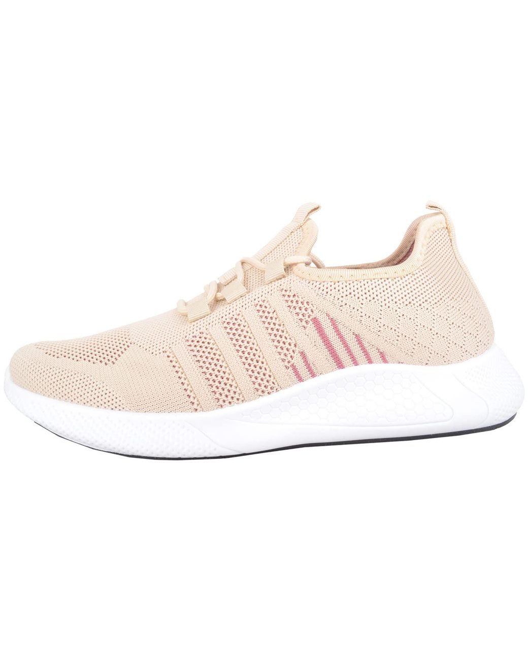 Absolute Footwear White Slip On Lace Up Lightweight Breathable Gym Workout Trainers
