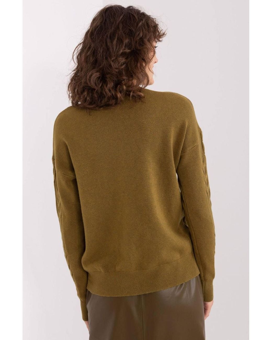 Love Lace Green Soft Viscose Long Sleeve Heavyweight Jumper