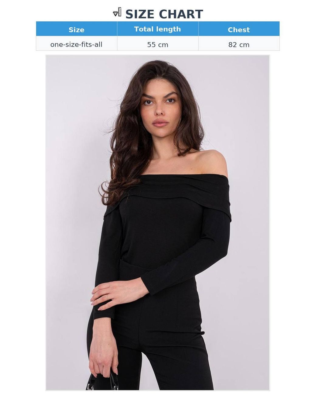 Love Lace Black Fitted Off-Shoulder Viscose Long Sleeve Blouse