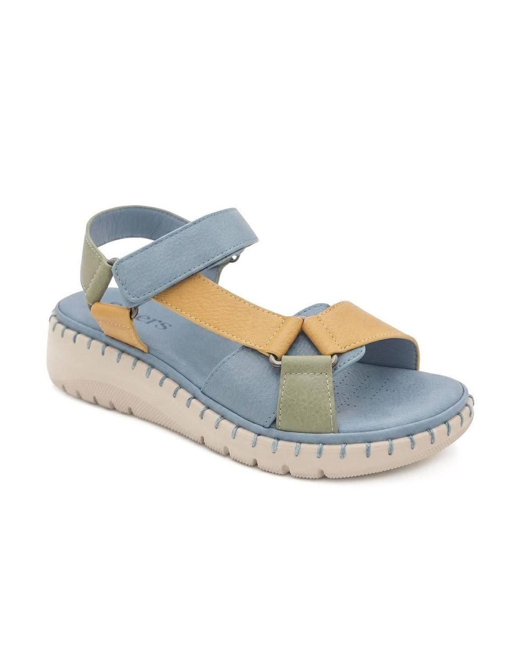 Pavers Blue Adjustable Fastening Cushioning Sandals