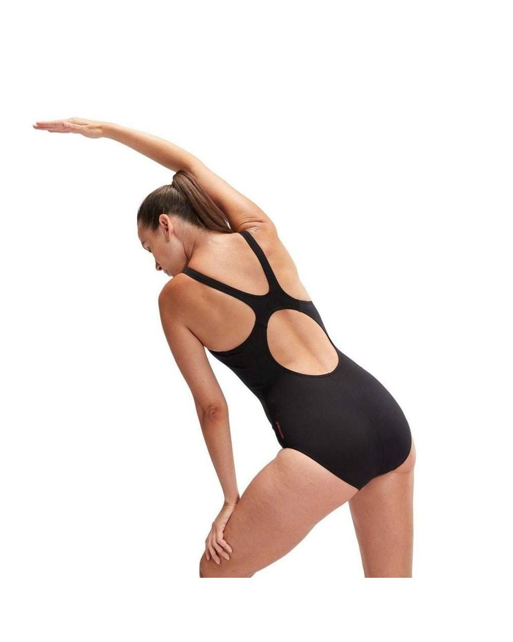 Speedo Black Hyperboom Placement Muscleback One Piece Swimsuit
