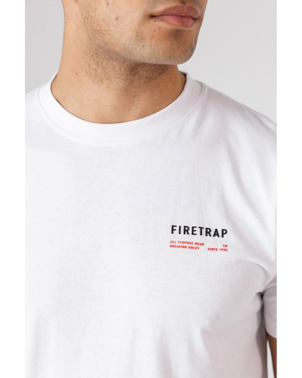 Firetrap Blue 3 Pack Regular Fit Cotton Crew T-Shirts for men