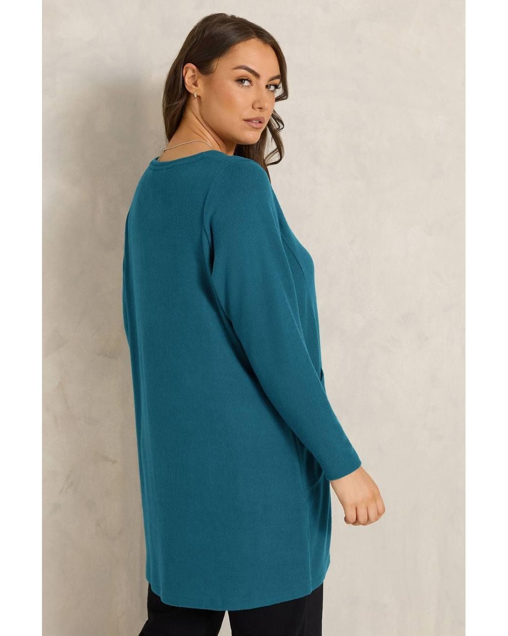 Evans Blue Knitted Tunic Dress