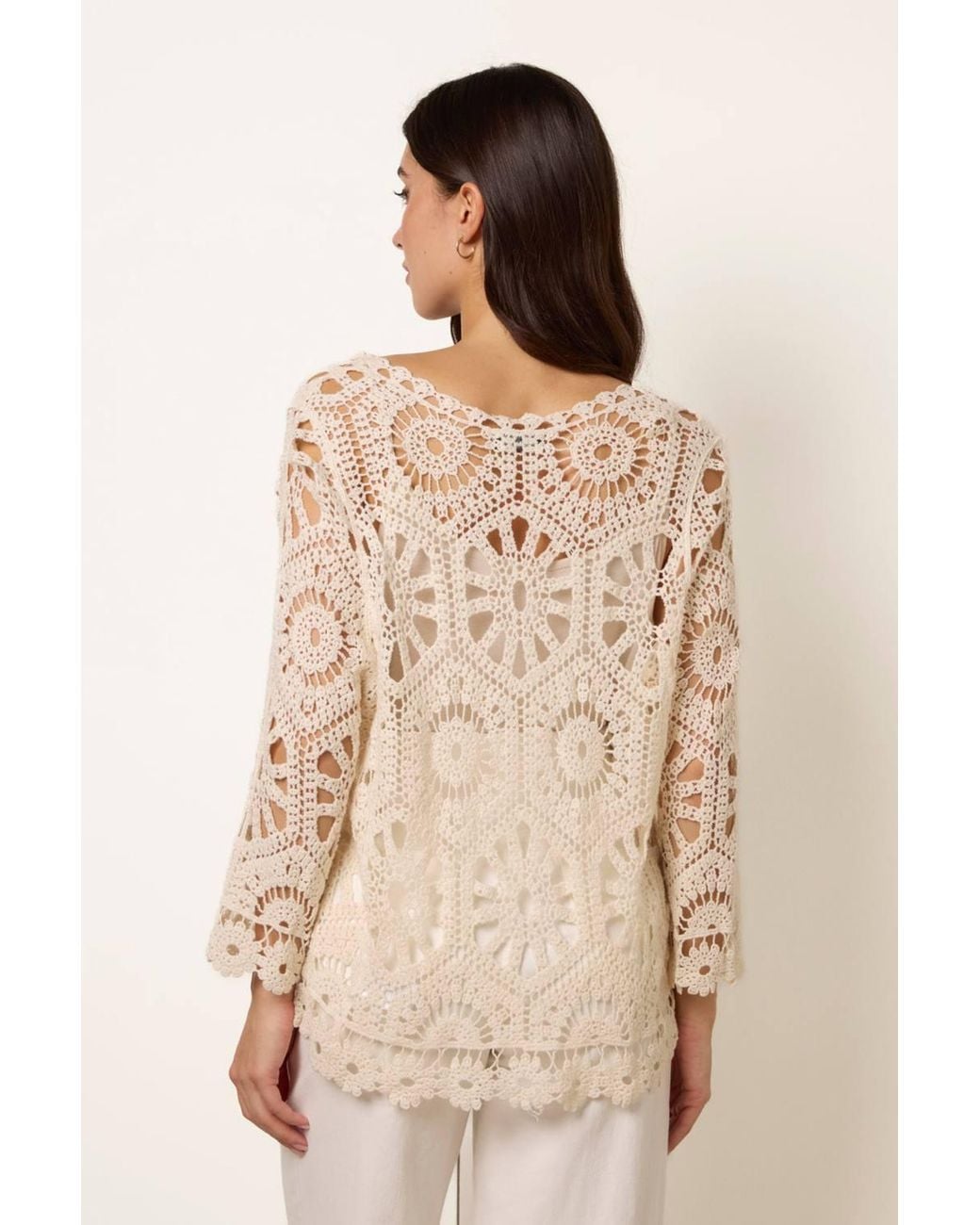 Blue Vanilla Natural Long Sleeve V-Neck Cardigan