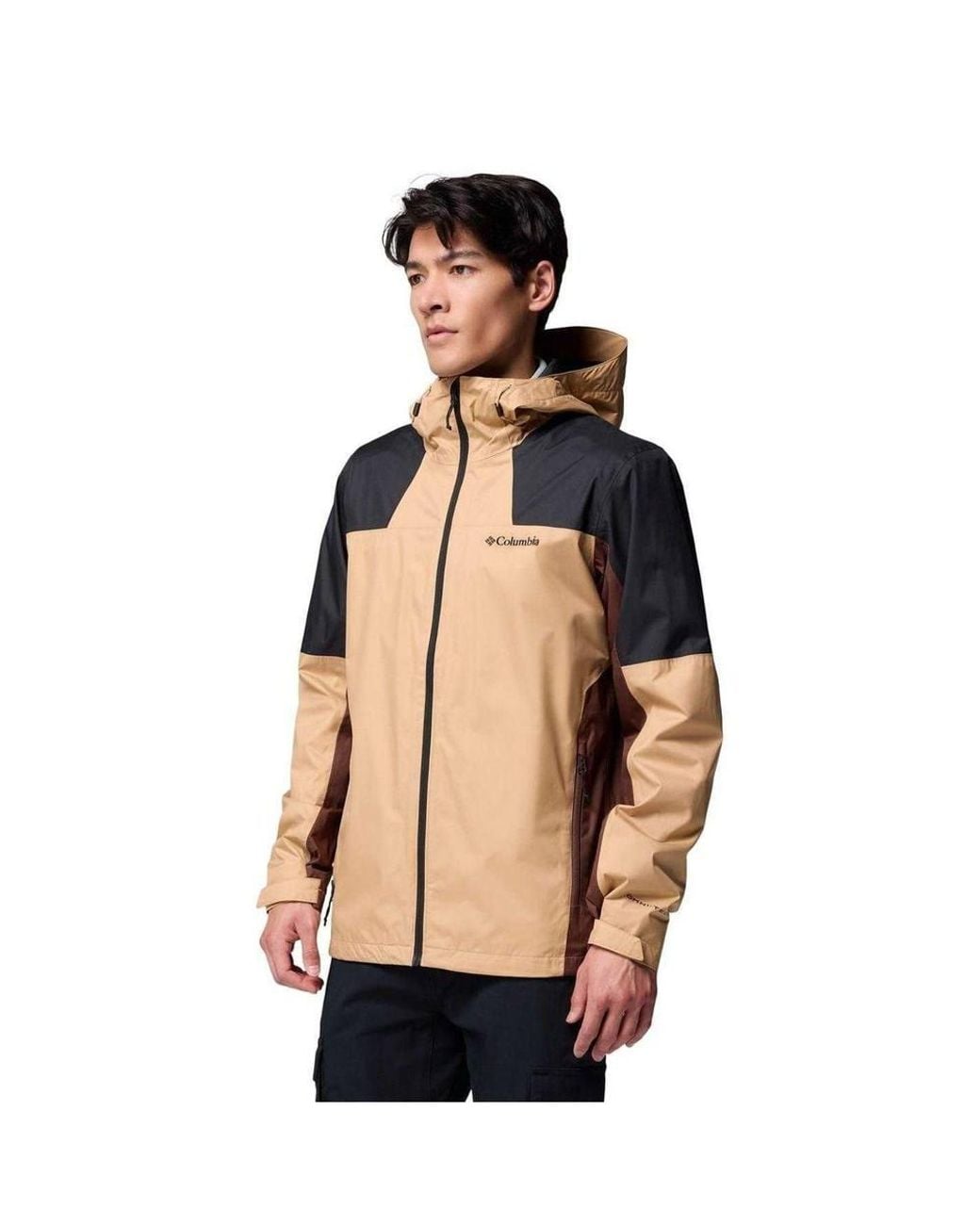 Columbia Black Zip Pocket Raincoat for men