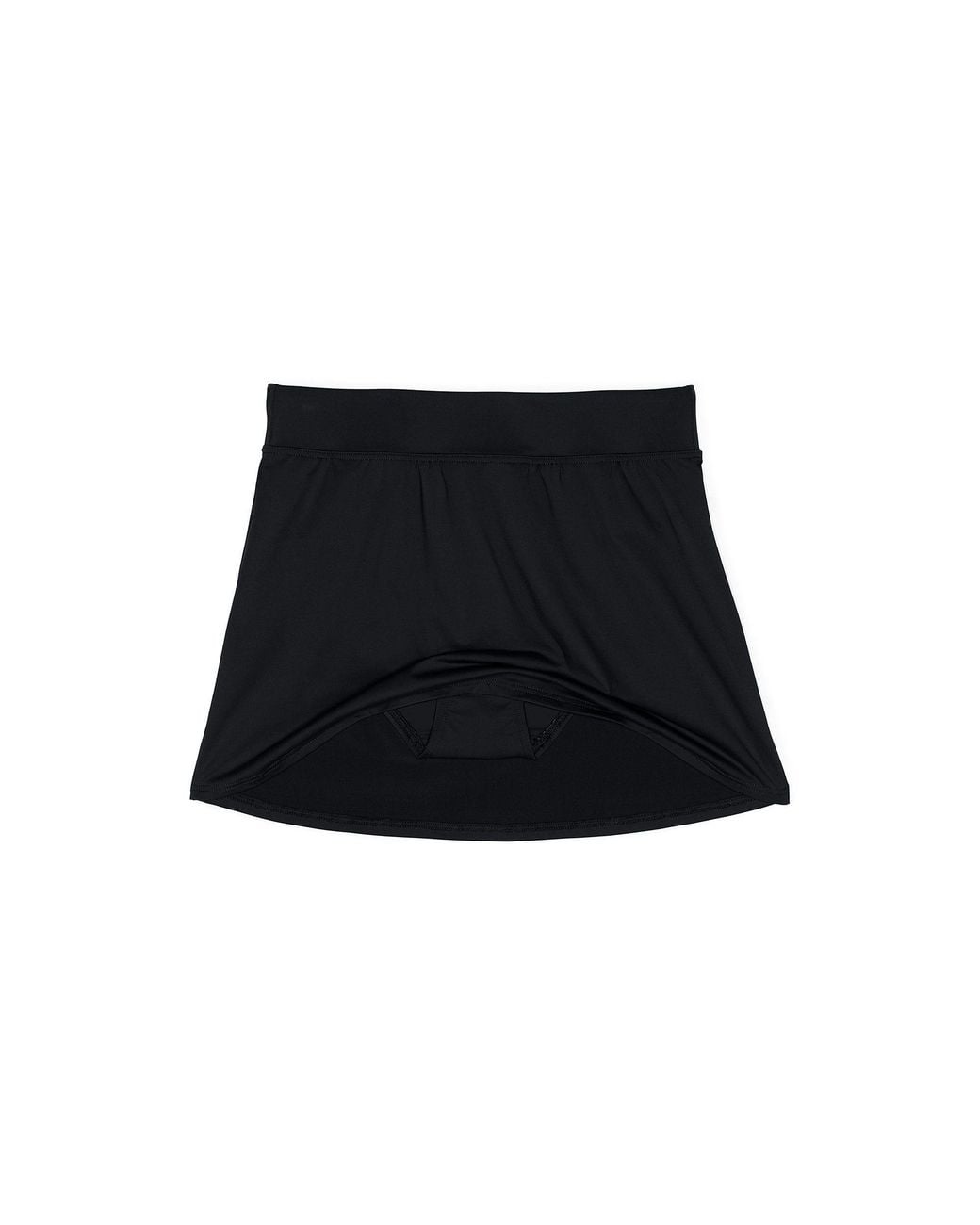 Lands' End Black Plus Tummy Control Swim Skirt