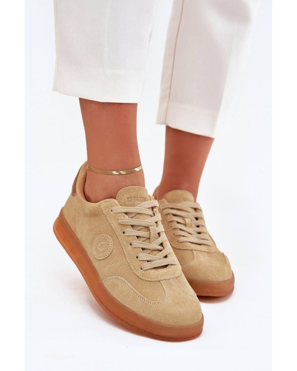 Love Lace White Everyday Suede Sporty Sports Trainers