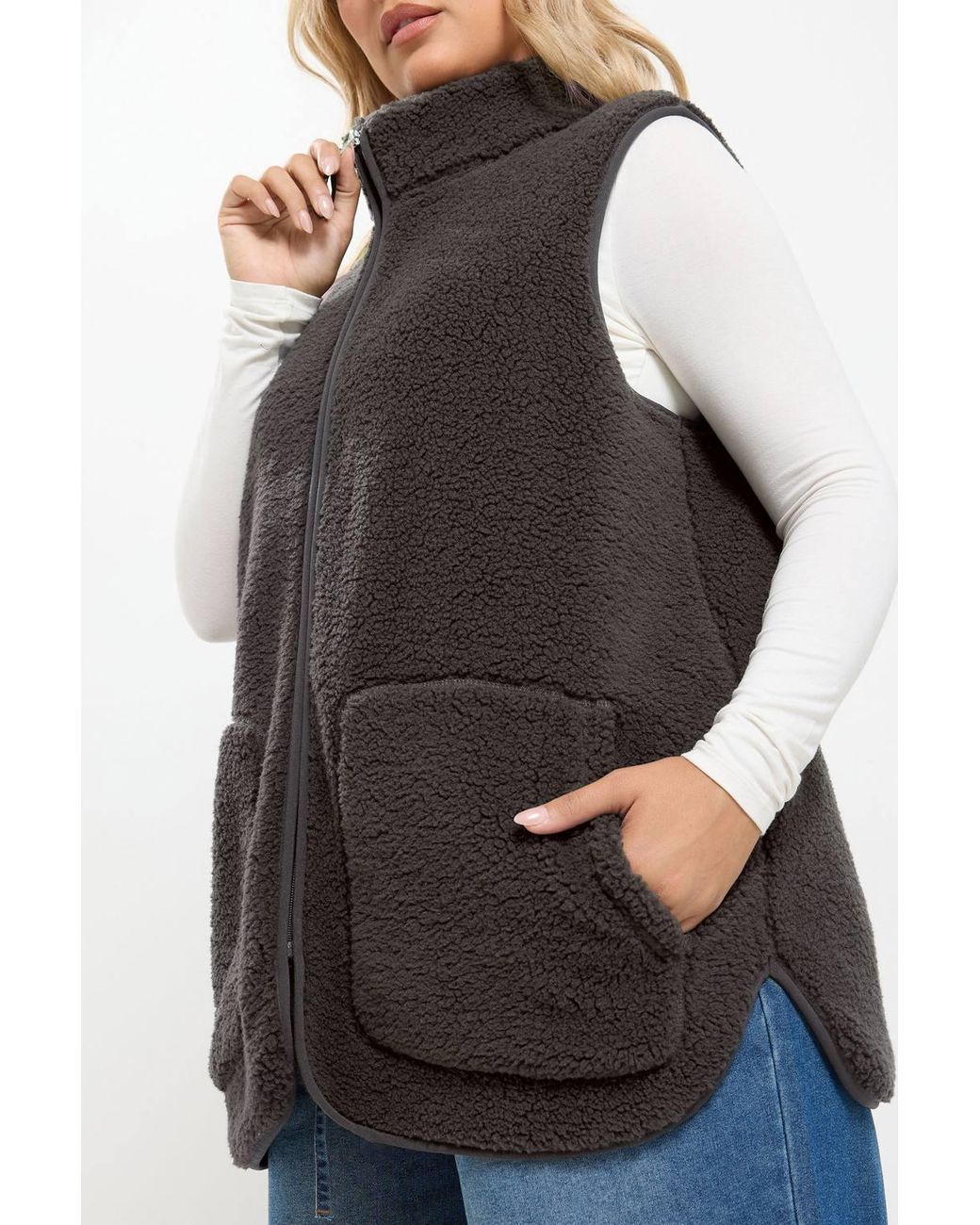 Yours Green Borg Fleece Gilet
