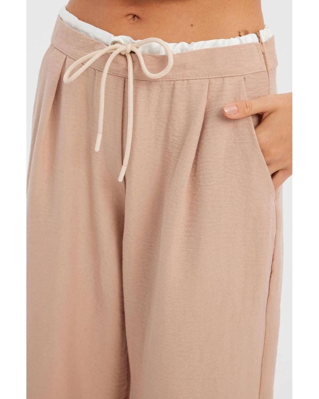 Hiccup Multicolor Wide-Leg Low-Rise Trousers With Drawstring
