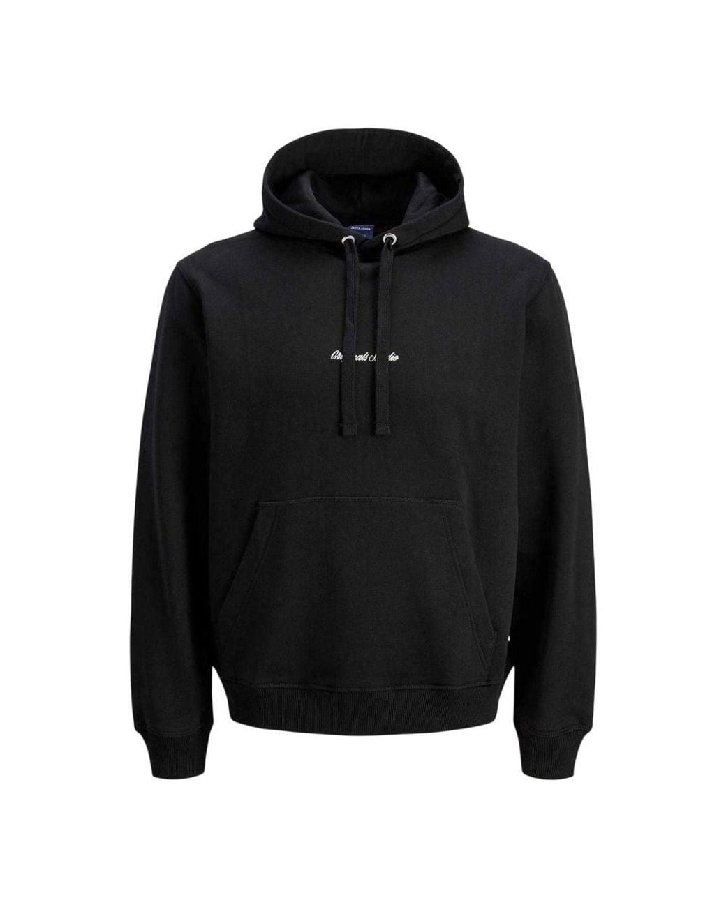 Jack & Jones Black Relaxed Fit Hoodie for men