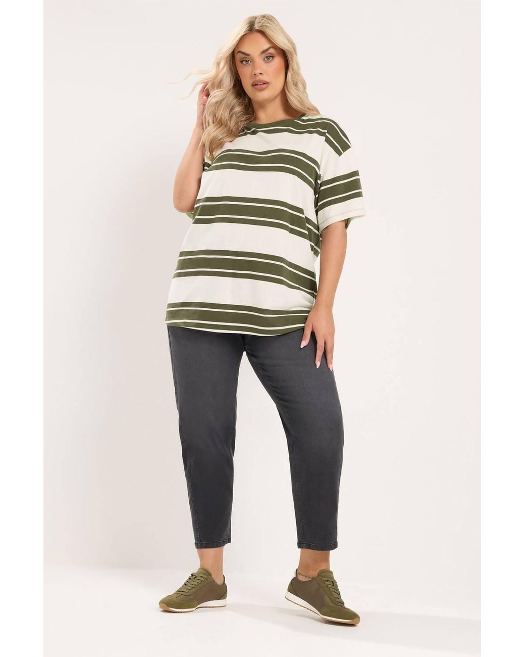 Yours Natural Striped T-Shirt