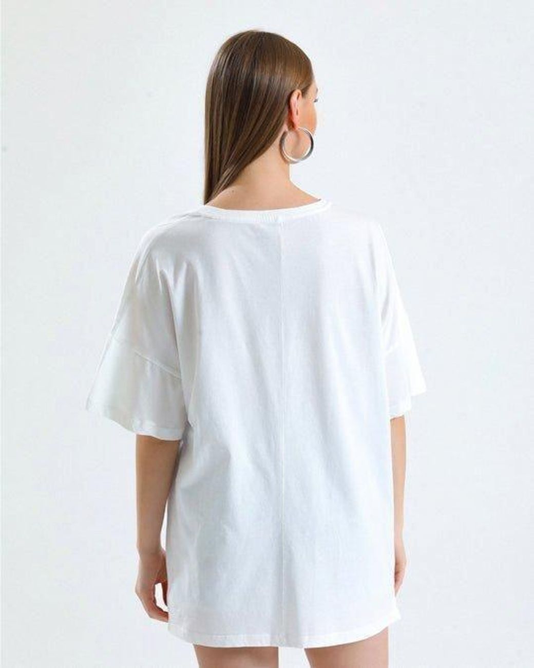 Alse Studio White Cotton Premium Quality Oversized T-Shirt