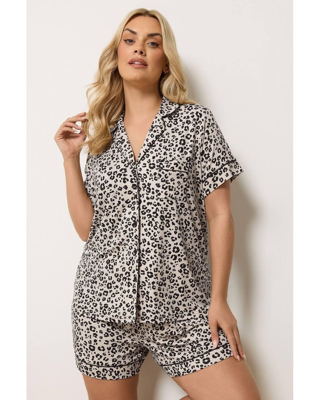 Yours Natural Leopard Pyjama Set