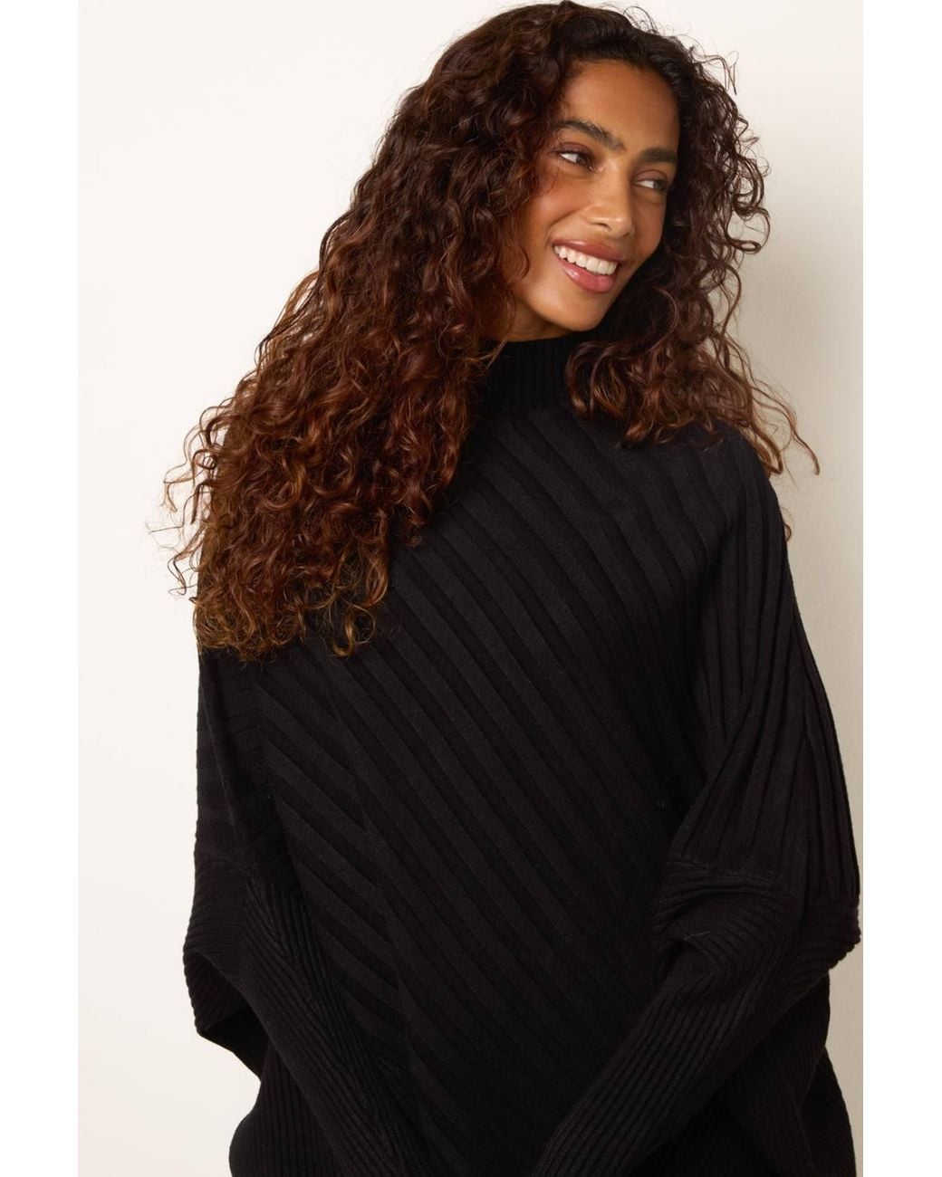 Blue Vanilla Black Long Sleeve Turtleneck Jumper
