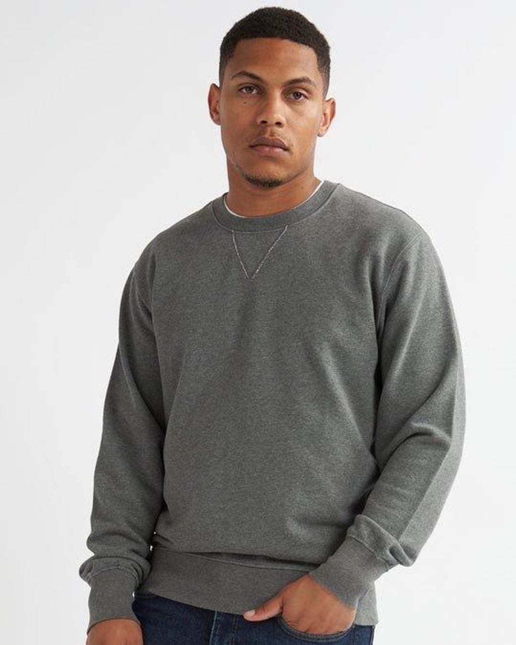 Alse Studio Gray Cotton Pullover Premium Quality Sweatshirt Long Sleeve