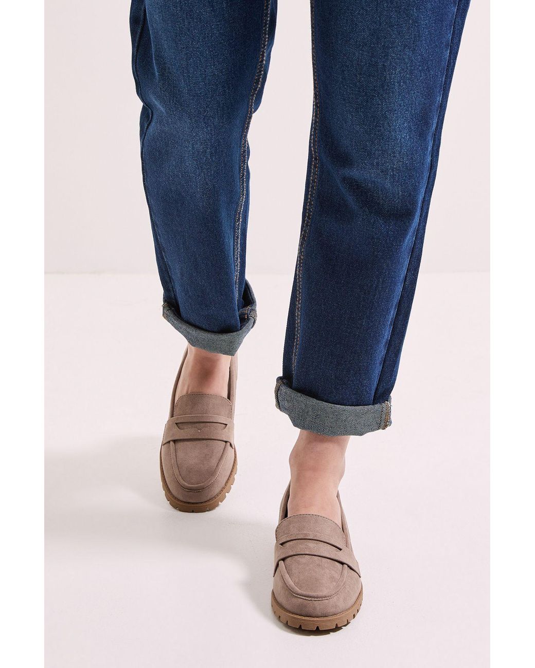 Dorothy Perkins Blue Leoni Chunky Loafers
