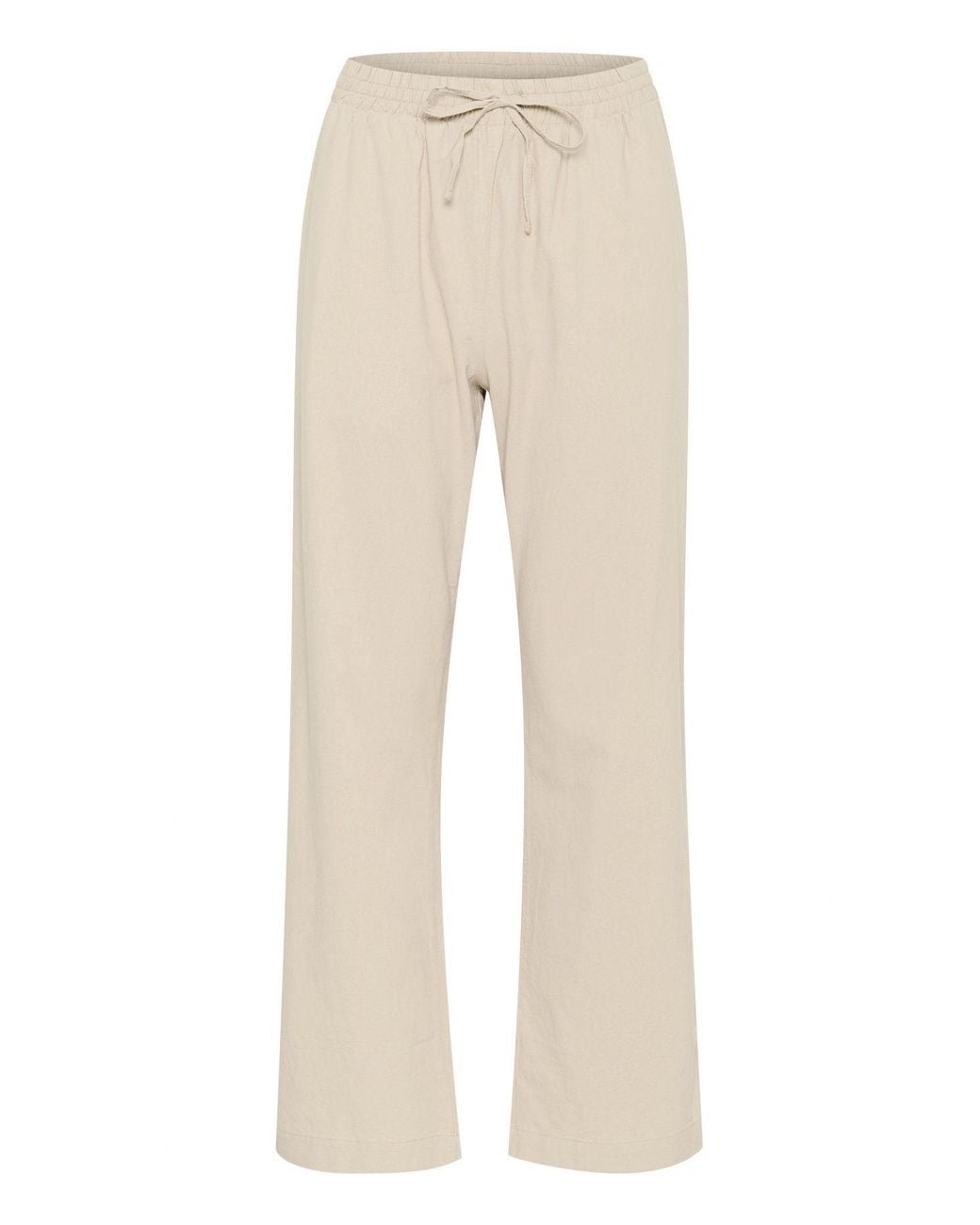 Saint Tropez Natural Zalinda High Waisted Drawstring Trousers
