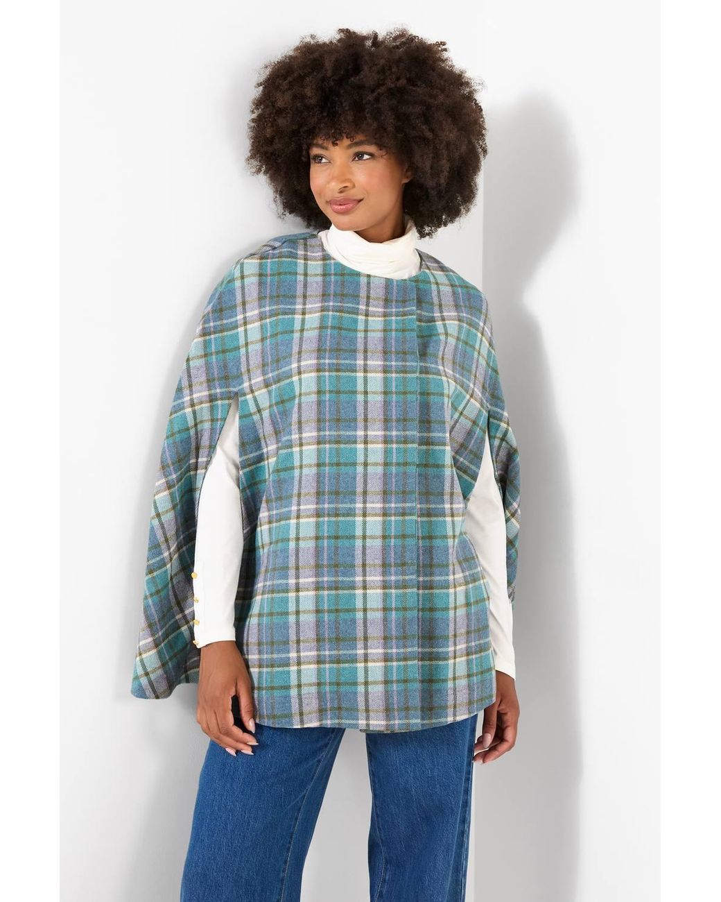 Joe Browns Blue Checked Heritage Cape