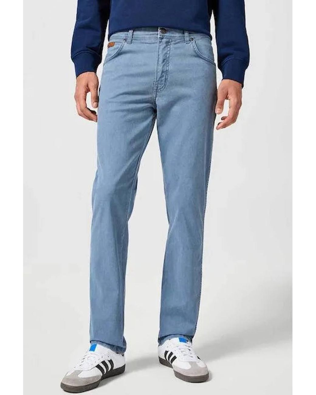 Wrangler Blue Texas Stratch Grisaille Chino Trouser For for men