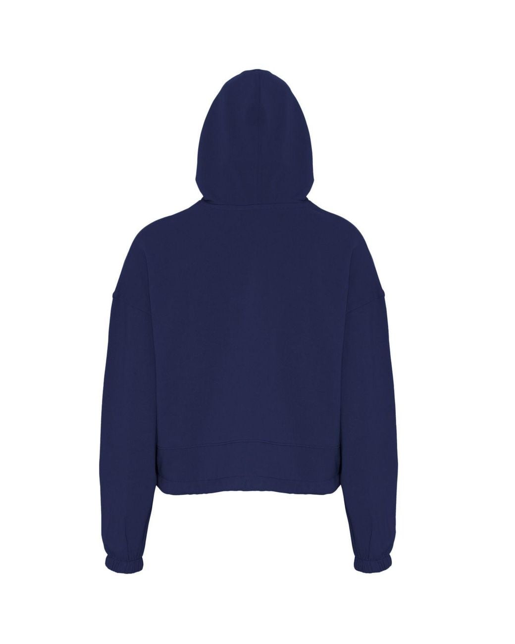 Tridri Blue Cropped Oversize Hoodie
