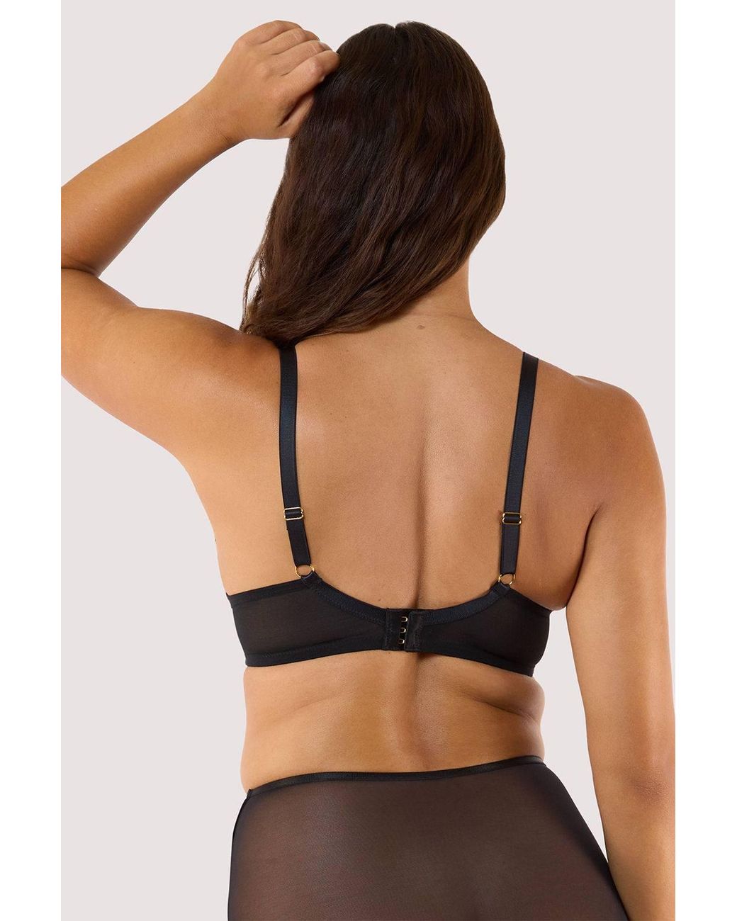 Playful Promises Black Octopus Embroidery Plunge 'Bra'