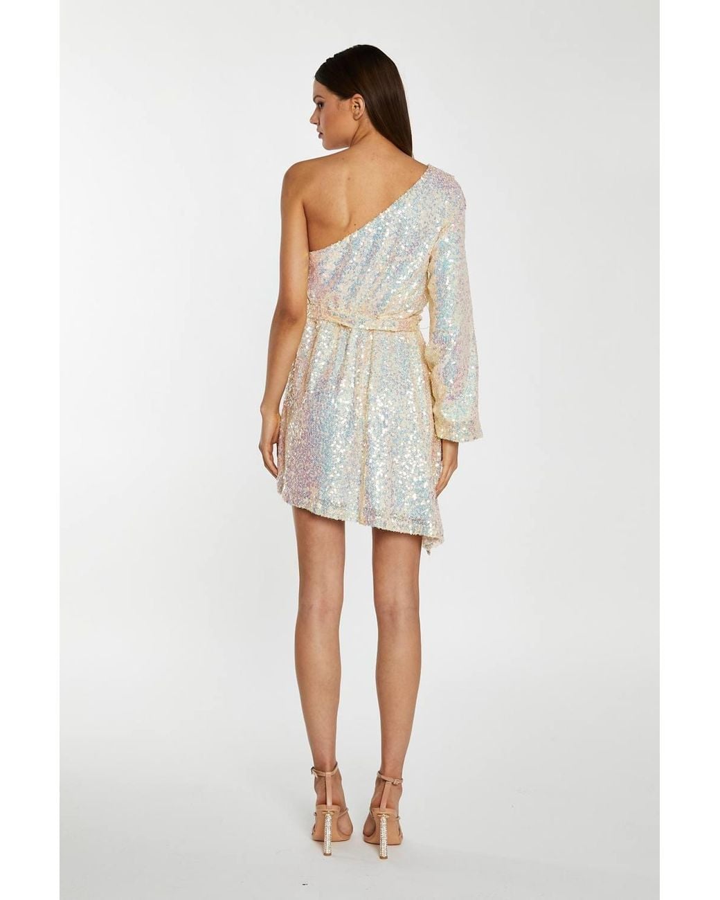 Shnoo White Asymmetric Mini-Dress