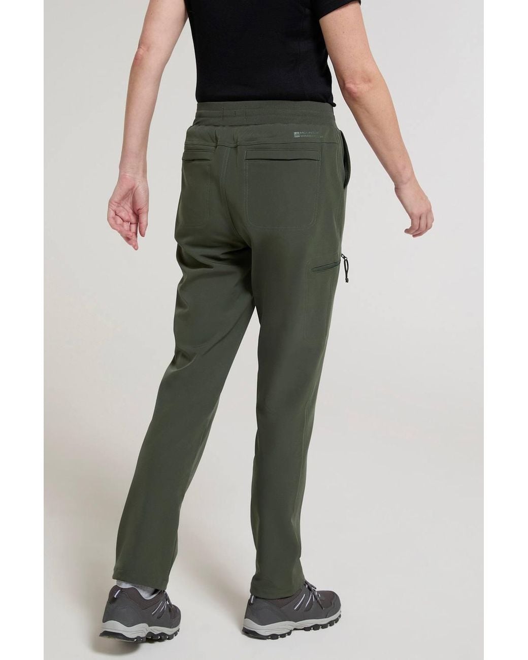 Mountain Warehouse Green 'Adventure' Water Resistant Stretchy Comfy Ribbed Waist Trousers