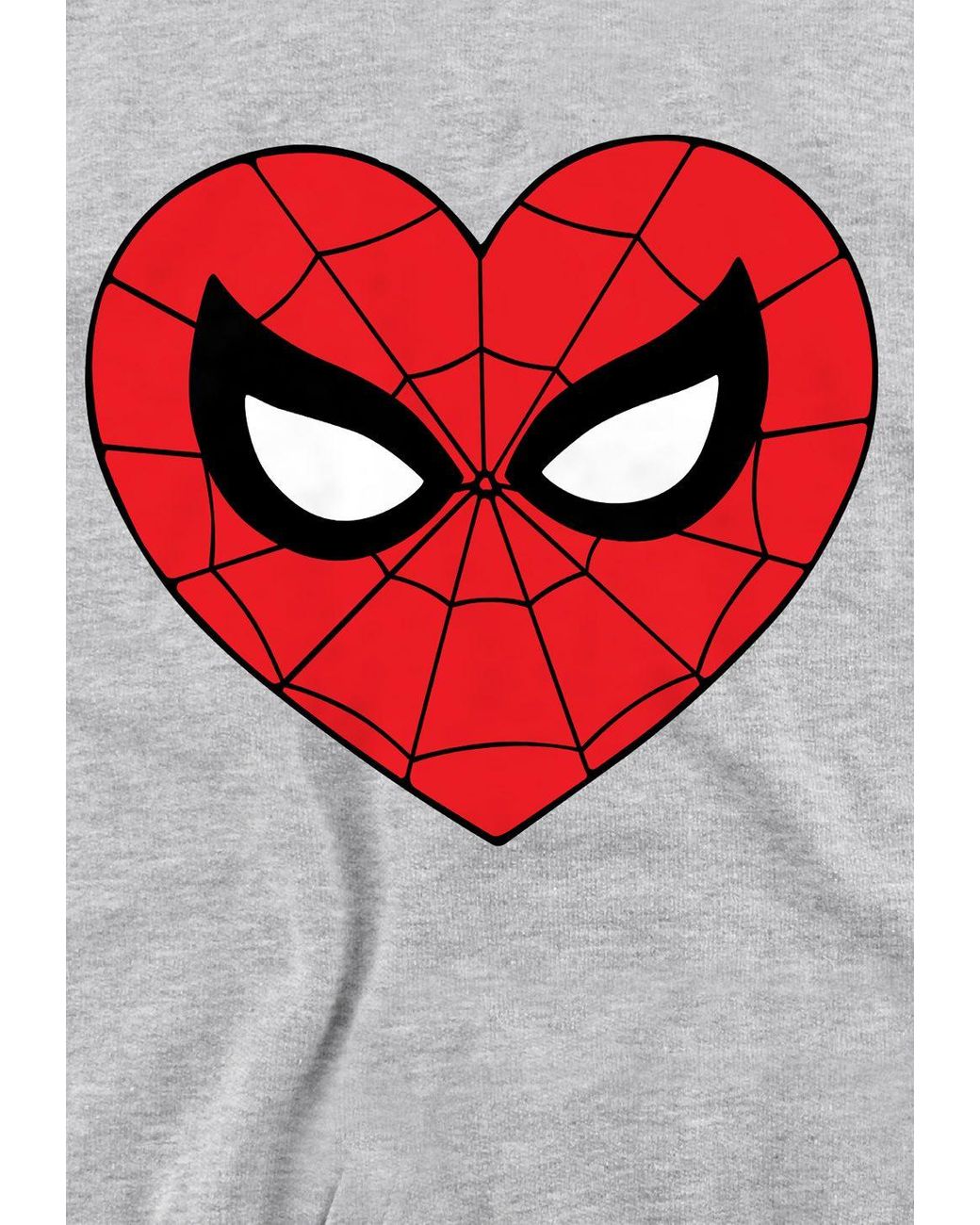 Marvel Gray Spiderman Classic Heart Sweatshirt, Athletic Heather