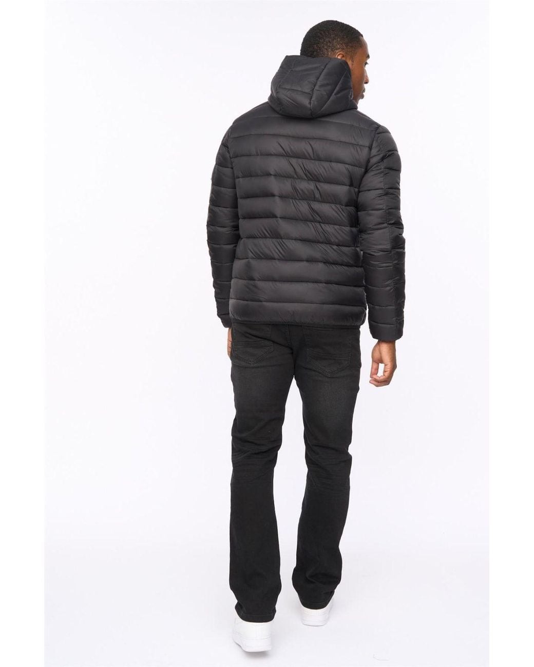 Crosshatch Gray Gattering Lightweight Hooded Quilted Puffer Jacket for men