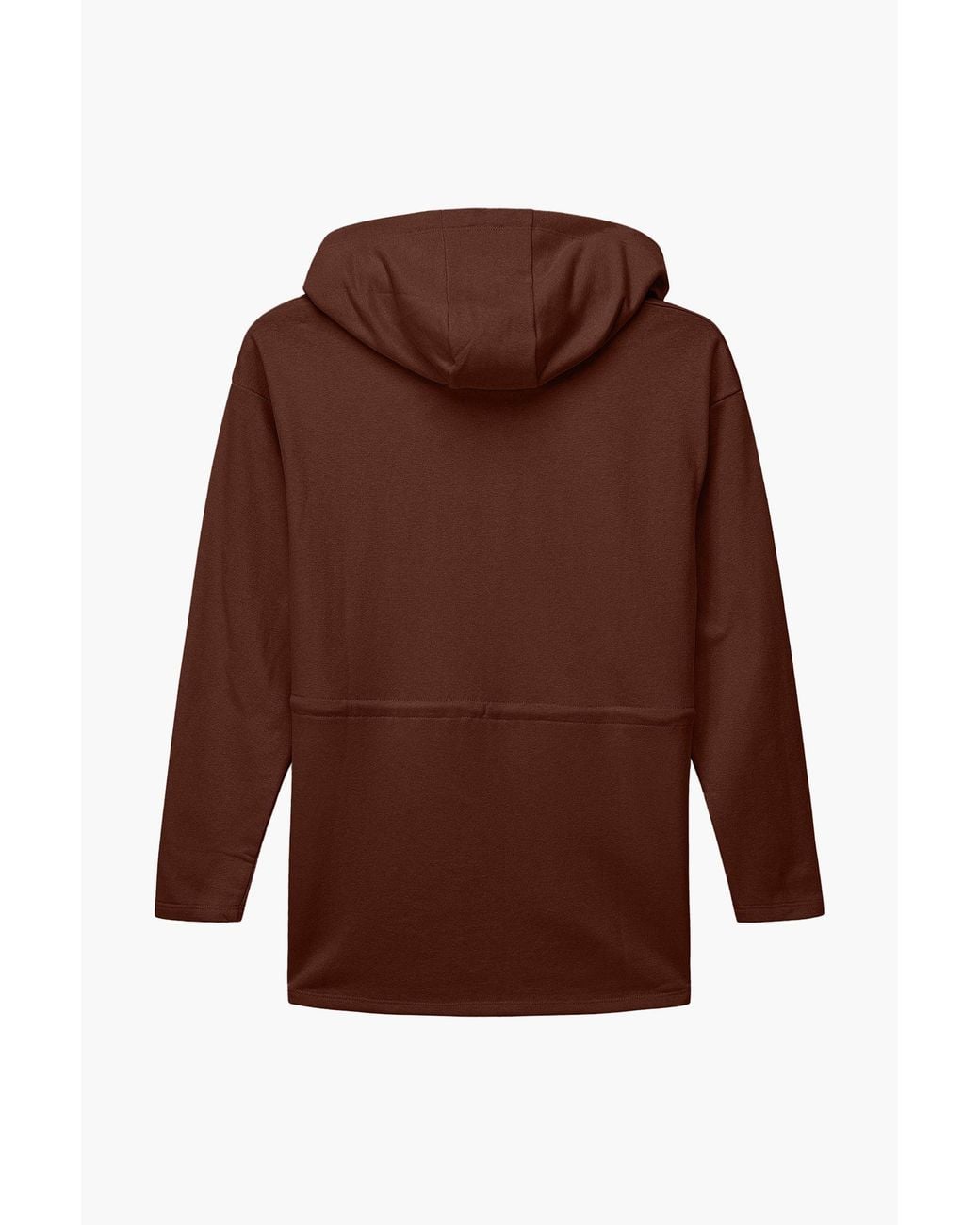 Enorsia Brown Relaxed Fit Terry Sweatshirt