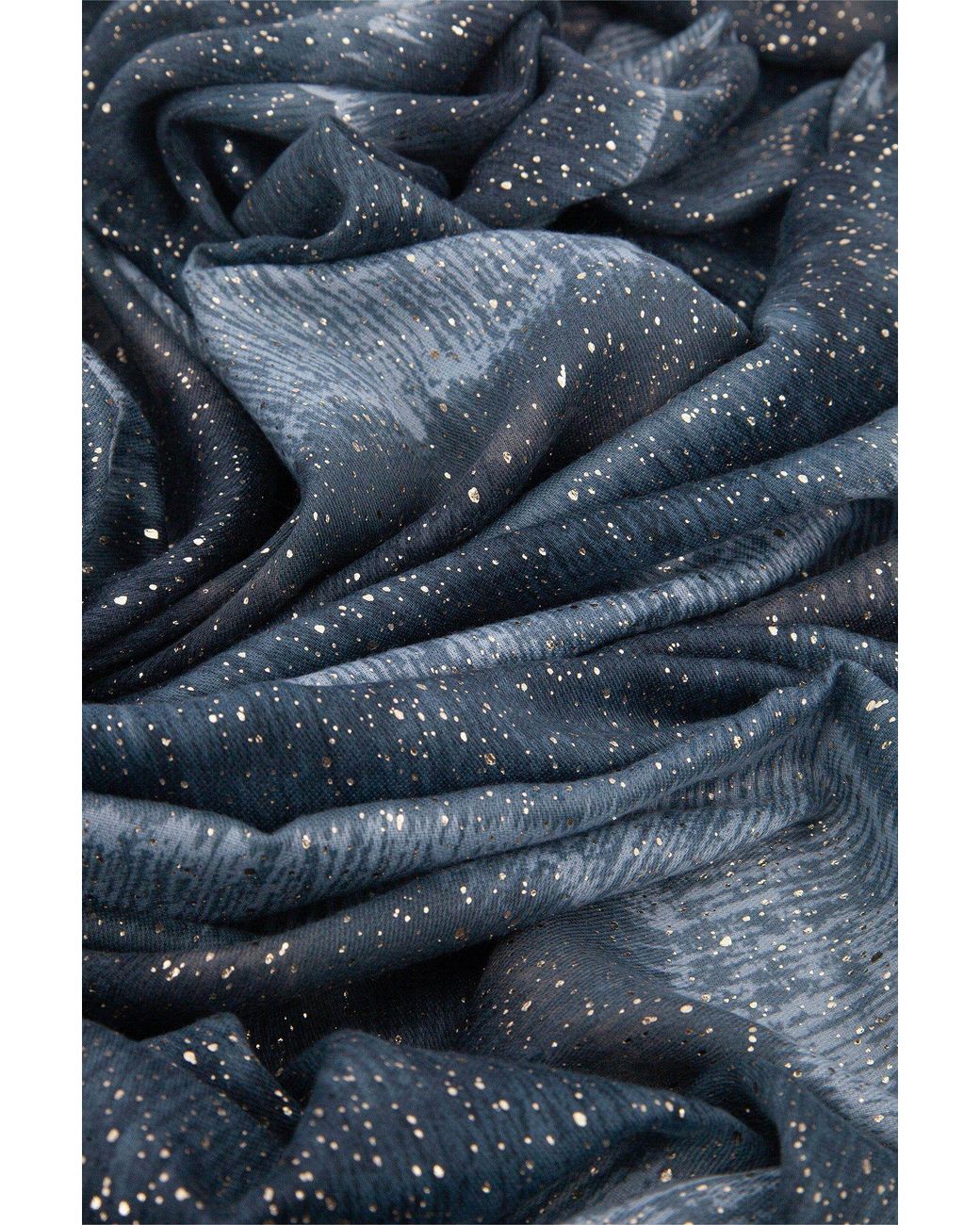 SARTA Gray Tierney Foil Speckled Ombre Striped Lightweight Scarf