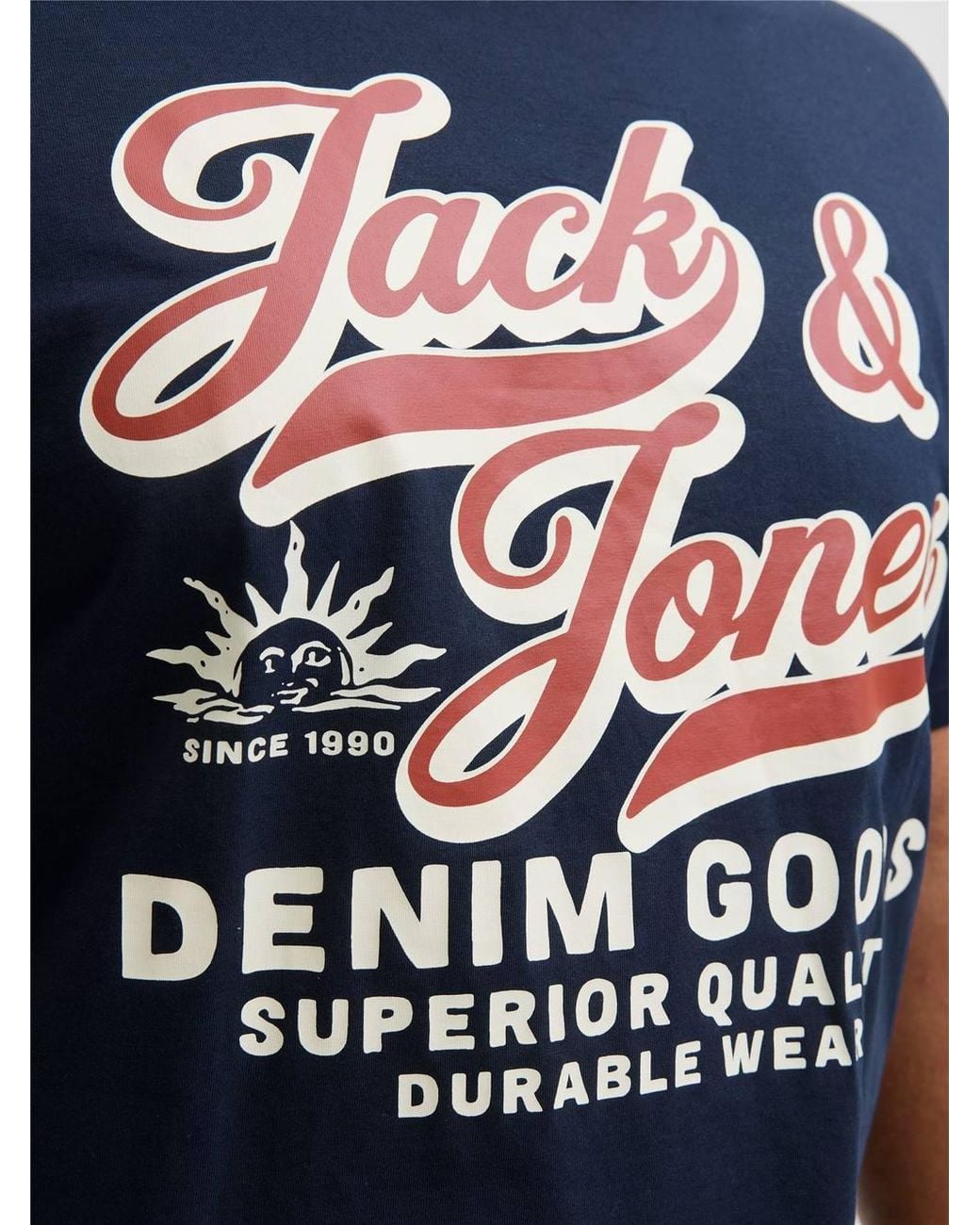 Jack & Jones Blue Logo Printed T-Shirt For for men