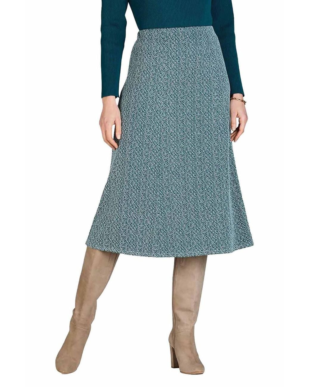 Chums Blue Tweed Effect Skirt Length 25 Inches