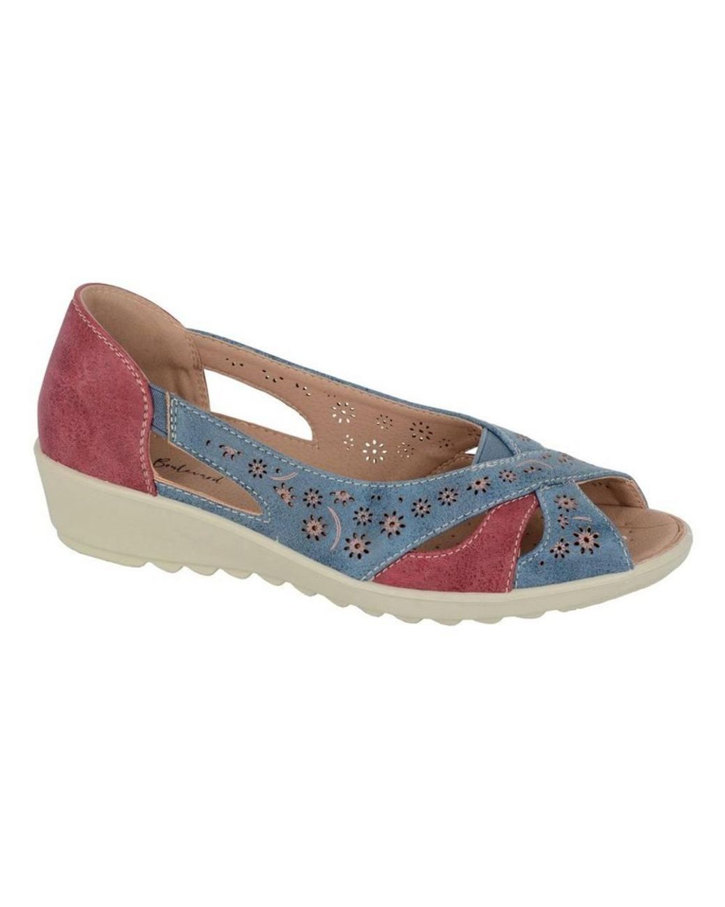 Boulevard Blue Peep Toe Casual Shoes