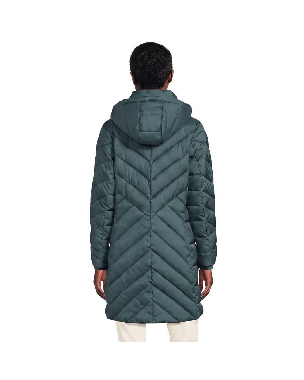 Lands' End Blue Petite Insulated Fleece Lined Coat