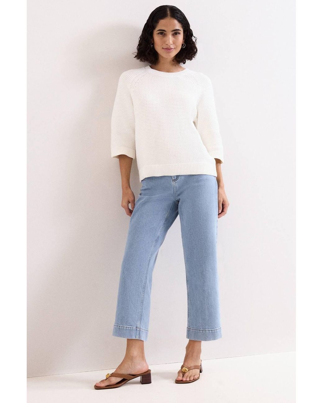 Phase Eight Blue Petite Lexi High-Rise Straight Jeans