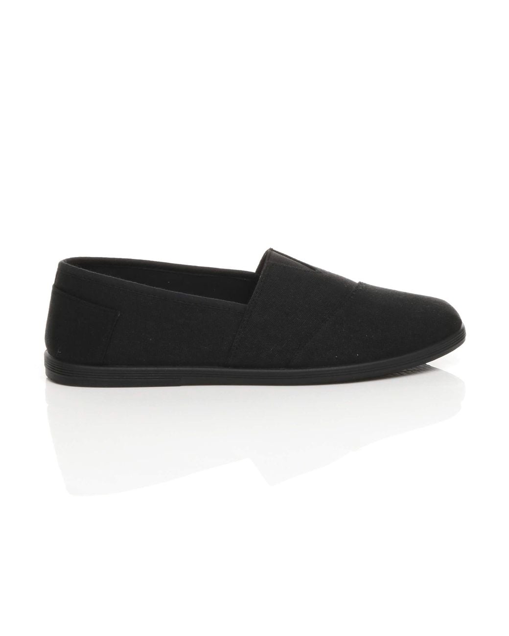AJVANI Black Flat Heel Beach Shoes Canvas Pumps Espadrilles for men