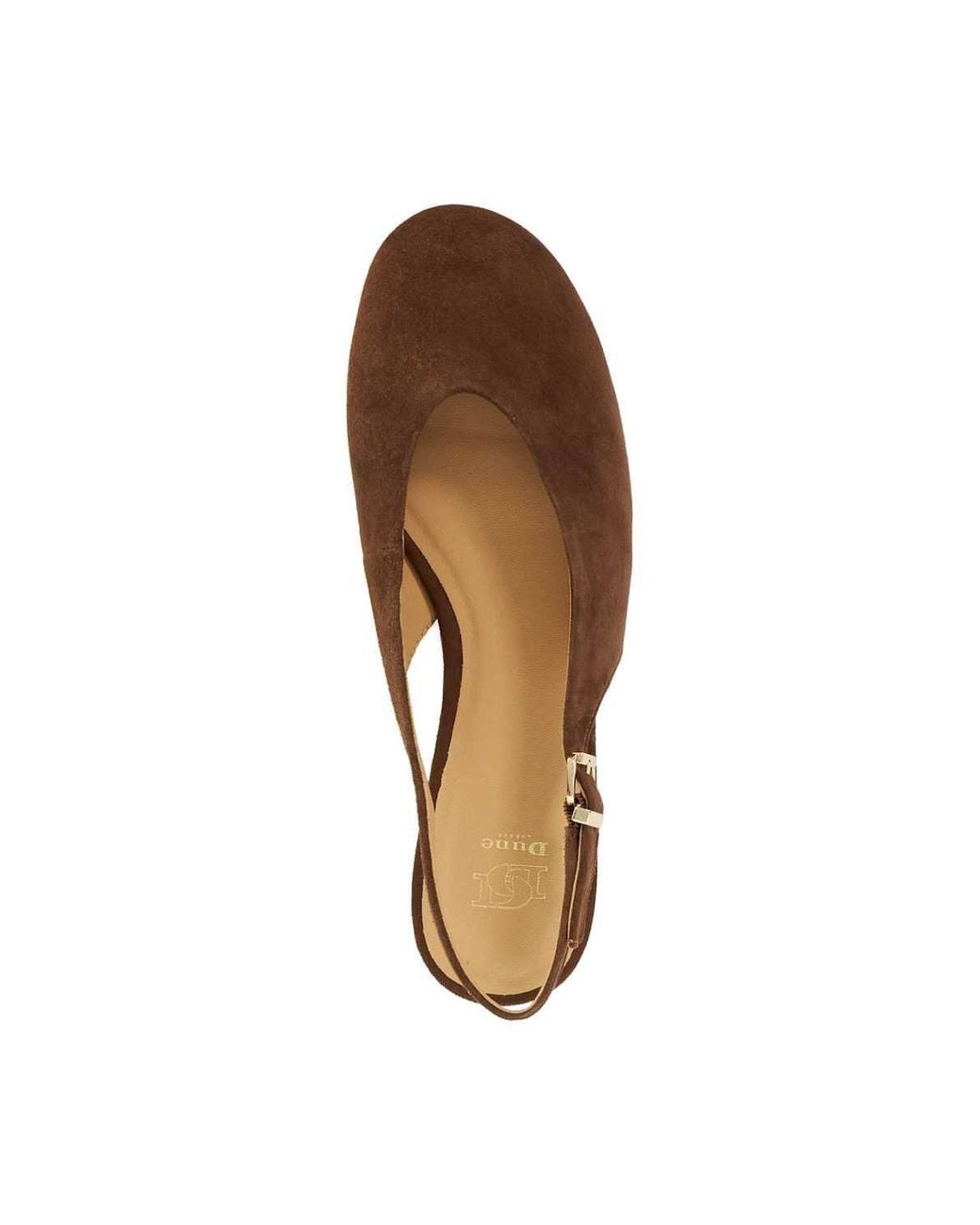 Dune Brown 'Honora' Suede Ballet Pumps