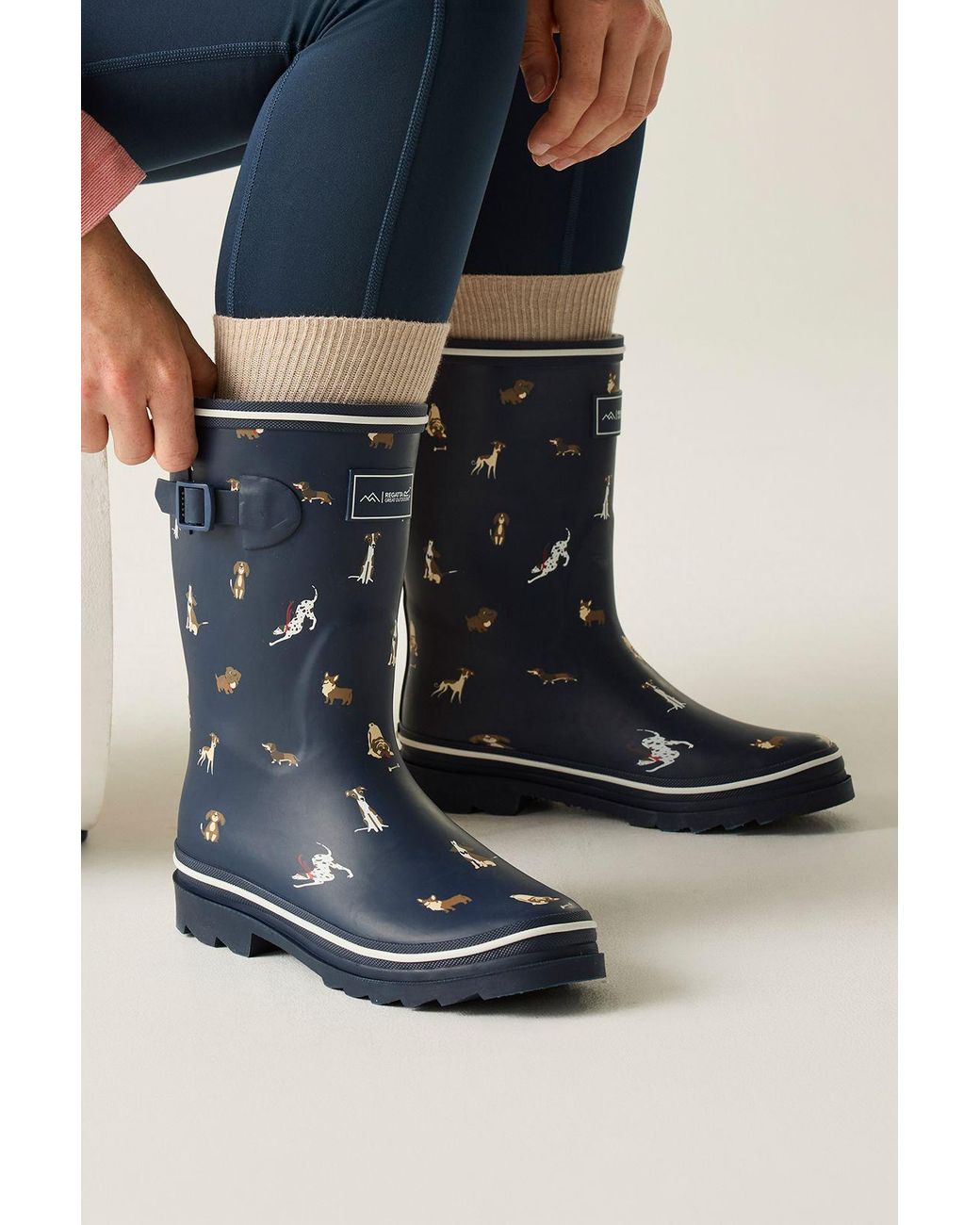 Regatta Blue Amelia Short Waterproof Wellies