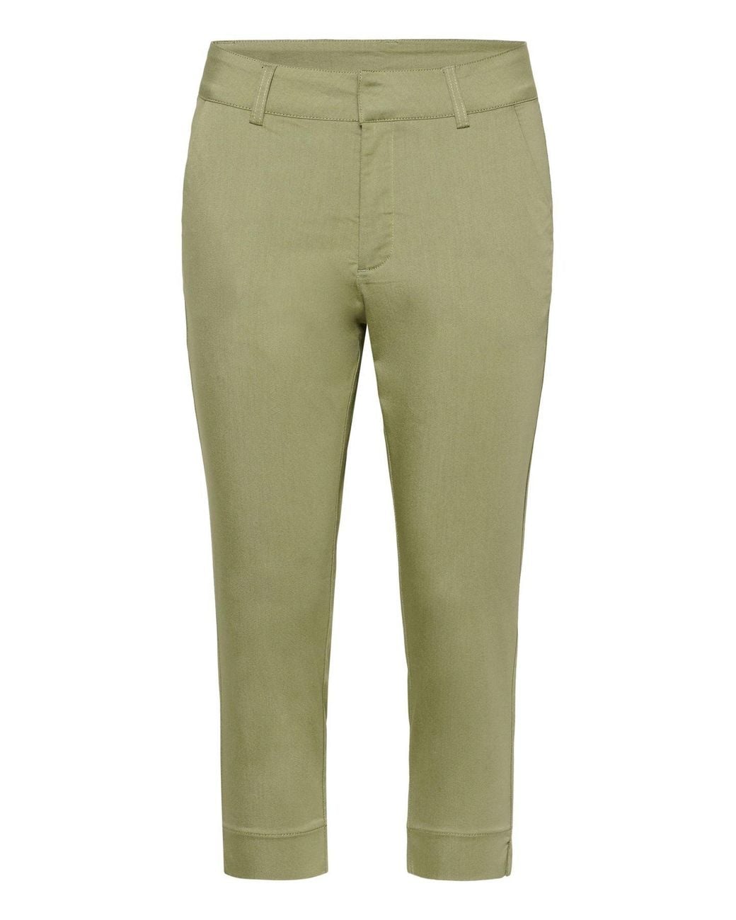 Kaffe Green Lea Capri Slim Regular Waist Trousers