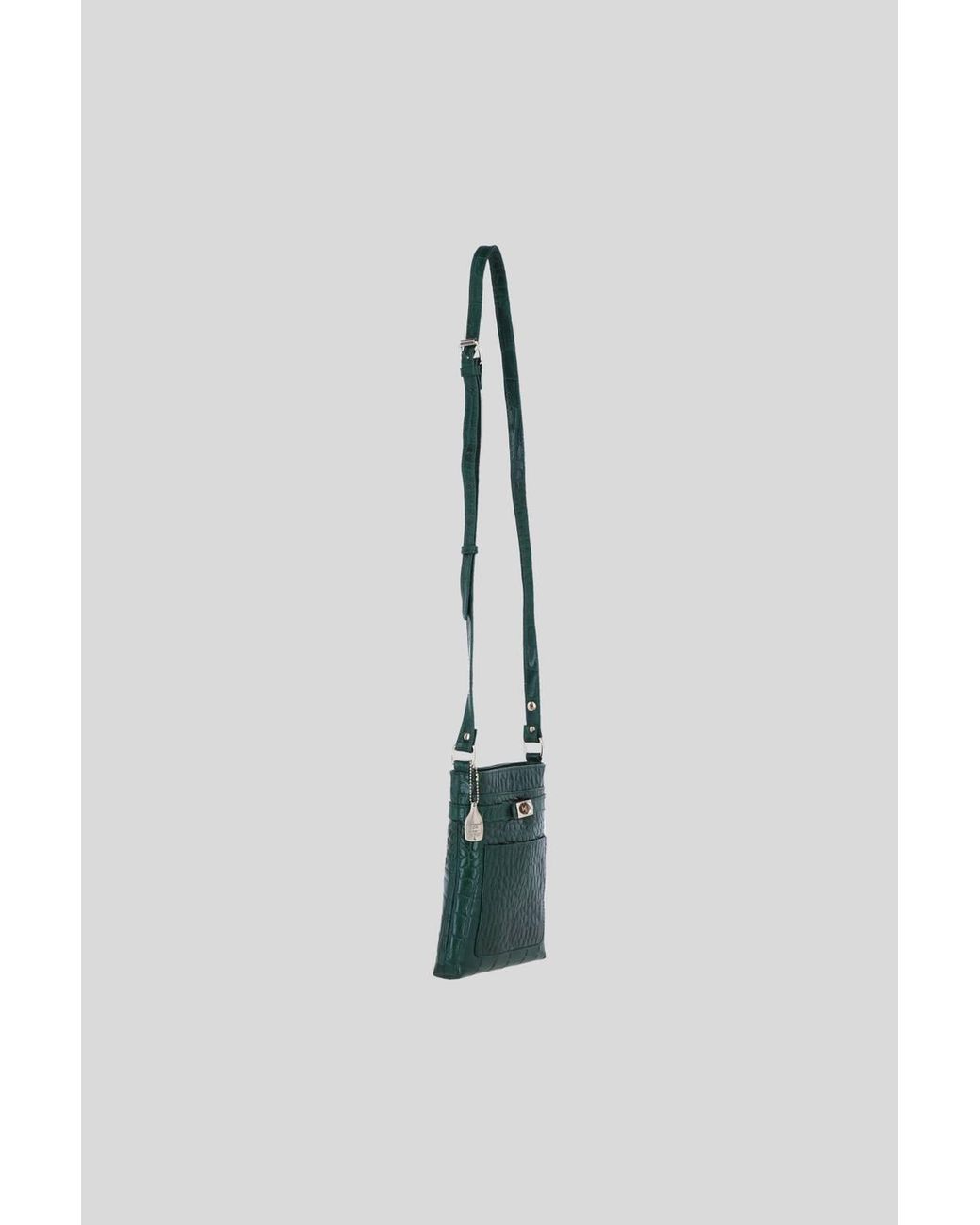 Ashwood Leather Green Real Leather Crossbody Bag With Adjustable Strap