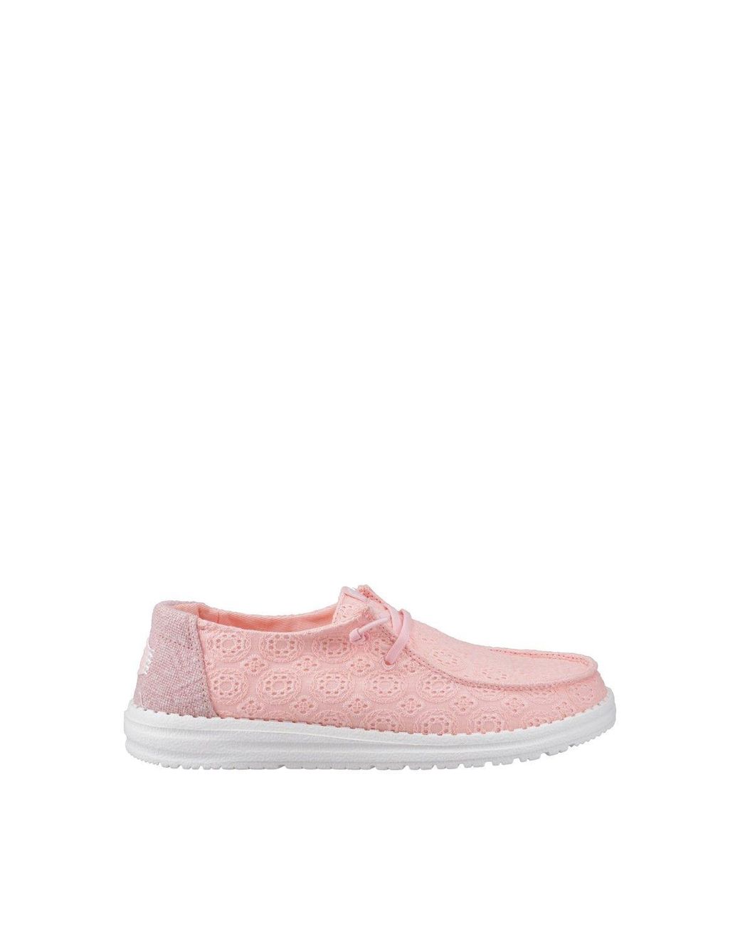 HeyDude Pink Wendy Eyelet Lace Shoes