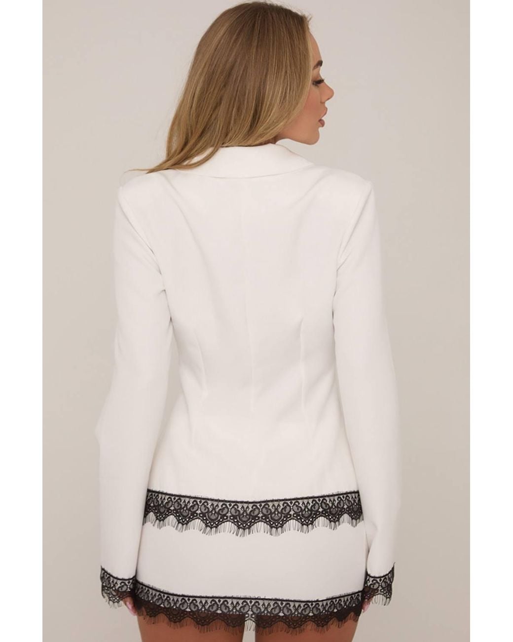 EGO Natural Lace Trim Mid Rise Mini Skirt
