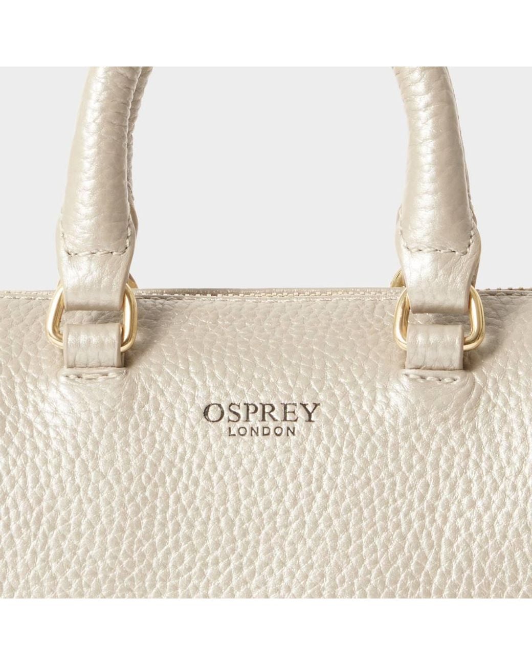 Osprey Natural The Madison Mini Leather Barrel Bag